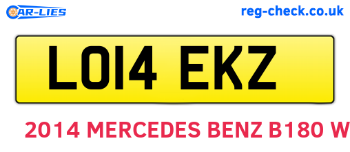 LO14EKZ are the vehicle registration plates.