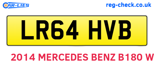 LR64HVB are the vehicle registration plates.