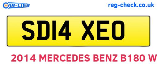 SD14XEO are the vehicle registration plates.