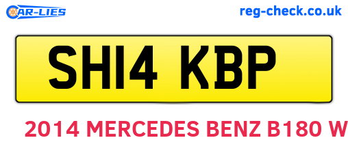 SH14KBP are the vehicle registration plates.