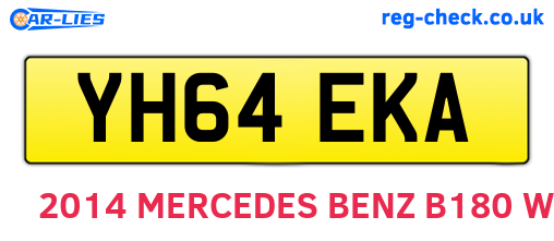 YH64EKA are the vehicle registration plates.