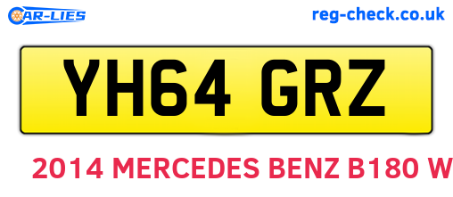 YH64GRZ are the vehicle registration plates.