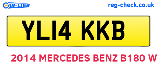 YL14KKB are the vehicle registration plates.