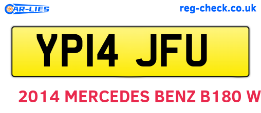 YP14JFU are the vehicle registration plates.