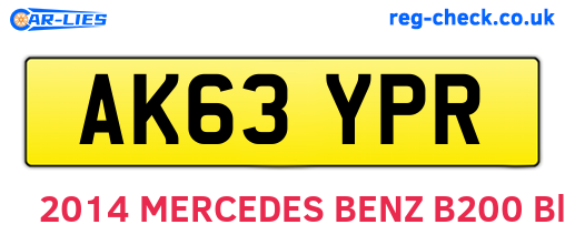 AK63YPR are the vehicle registration plates.