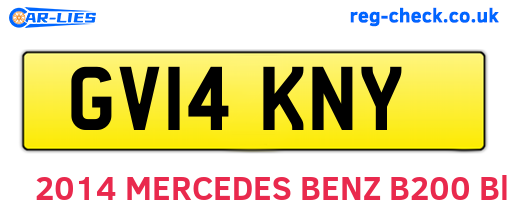 GV14KNY are the vehicle registration plates.