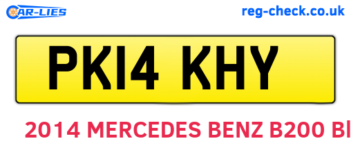 PK14KHY are the vehicle registration plates.