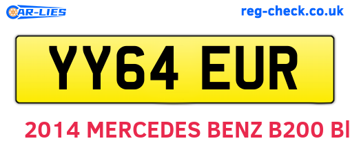 YY64EUR are the vehicle registration plates.
