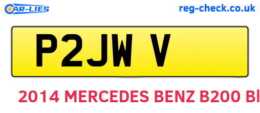P2JWV are the vehicle registration plates.