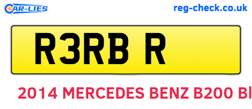 R3RBR are the vehicle registration plates.