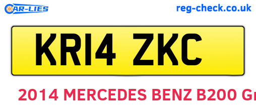 KR14ZKC are the vehicle registration plates.