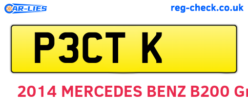 P3CTK are the vehicle registration plates.