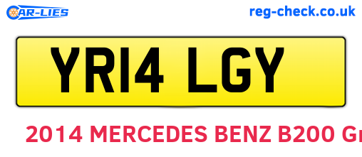 YR14LGY are the vehicle registration plates.