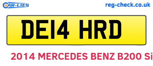 DE14HRD are the vehicle registration plates.