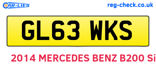 GL63WKS are the vehicle registration plates.
