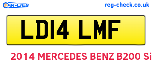 LD14LMF are the vehicle registration plates.