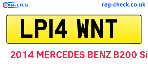LP14WNT are the vehicle registration plates.