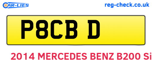 P8CBD are the vehicle registration plates.