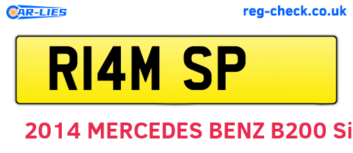 R14MSP are the vehicle registration plates.