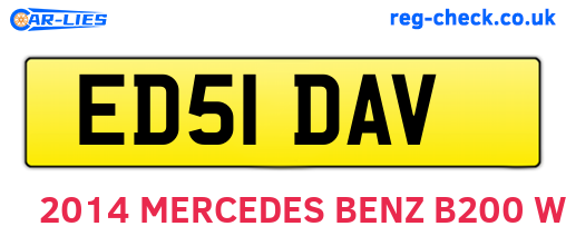 ED51DAV are the vehicle registration plates.