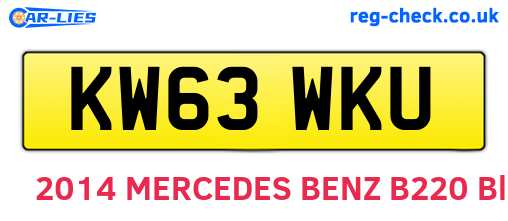KW63WKU are the vehicle registration plates.