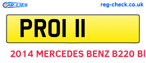 PRO111 are the vehicle registration plates.