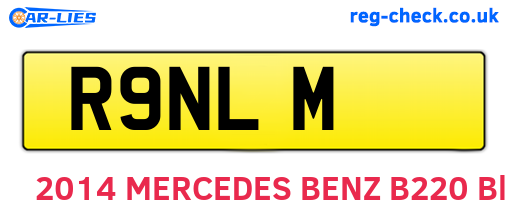 R9NLM are the vehicle registration plates.