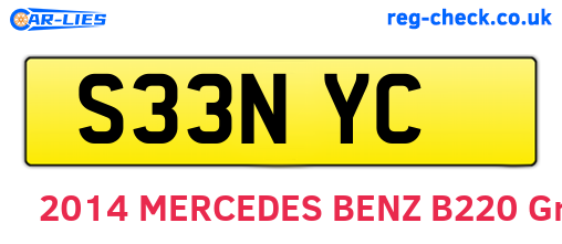 S33NYC are the vehicle registration plates.