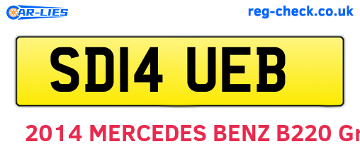 SD14UEB are the vehicle registration plates.