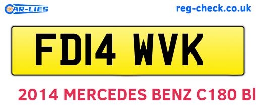 FD14WVK are the vehicle registration plates.