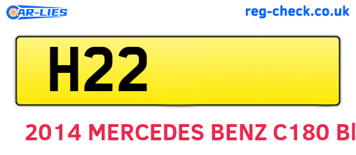 H22 are the vehicle registration plates.