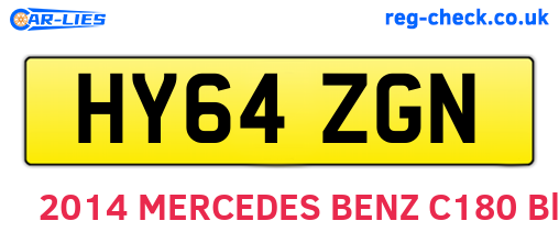 HY64ZGN are the vehicle registration plates.