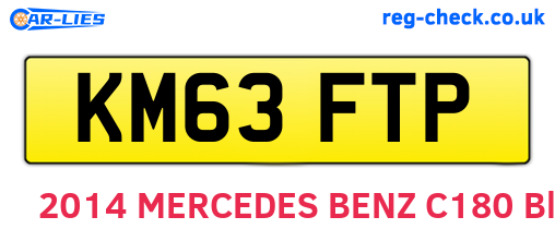 KM63FTP are the vehicle registration plates.