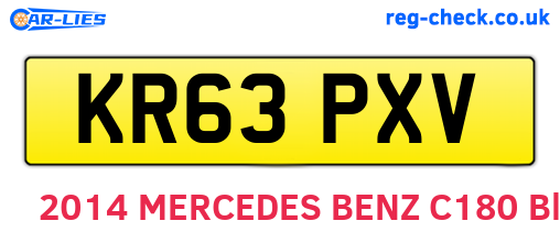 KR63PXV are the vehicle registration plates.
