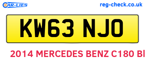 KW63NJO are the vehicle registration plates.