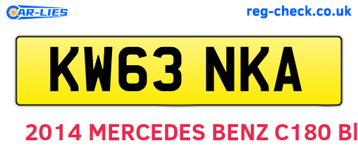 KW63NKA are the vehicle registration plates.