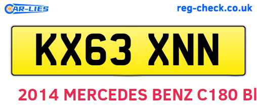 KX63XNN are the vehicle registration plates.