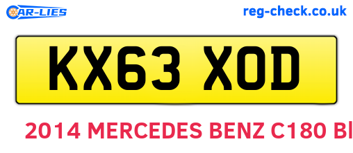 KX63XOD are the vehicle registration plates.