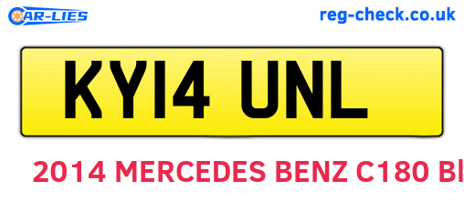 KY14UNL are the vehicle registration plates.