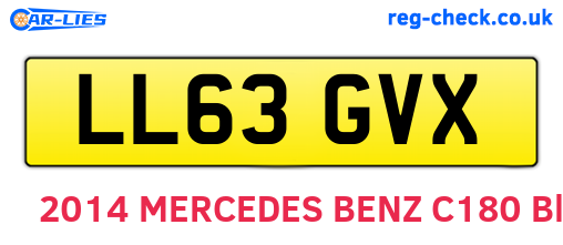 LL63GVX are the vehicle registration plates.