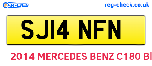 SJ14NFN are the vehicle registration plates.