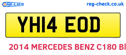 YH14EOD are the vehicle registration plates.