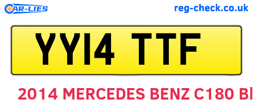 YY14TTF are the vehicle registration plates.