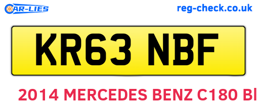 KR63NBF are the vehicle registration plates.