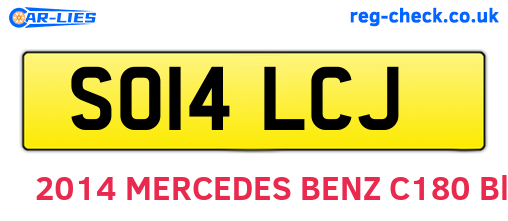 SO14LCJ are the vehicle registration plates.