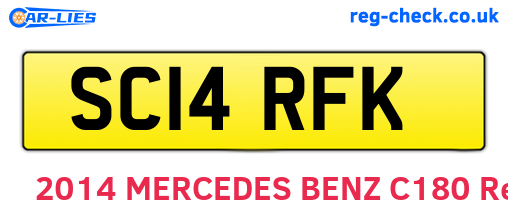 SC14RFK are the vehicle registration plates.