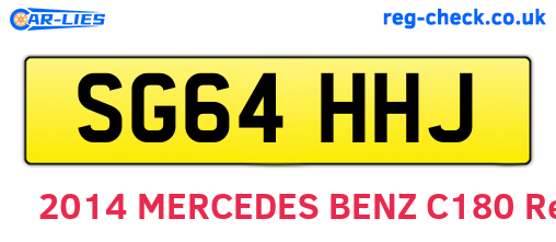 SG64HHJ are the vehicle registration plates.