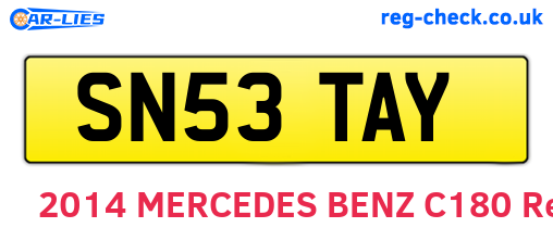 SN53TAY are the vehicle registration plates.