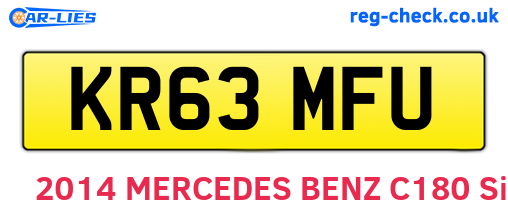 KR63MFU are the vehicle registration plates.
