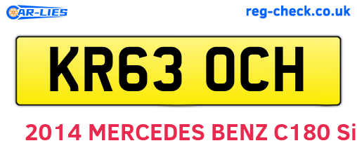 KR63OCH are the vehicle registration plates.